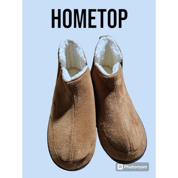 Home‎ Top Suede Slippers Size 9 - Picture 1 of 4